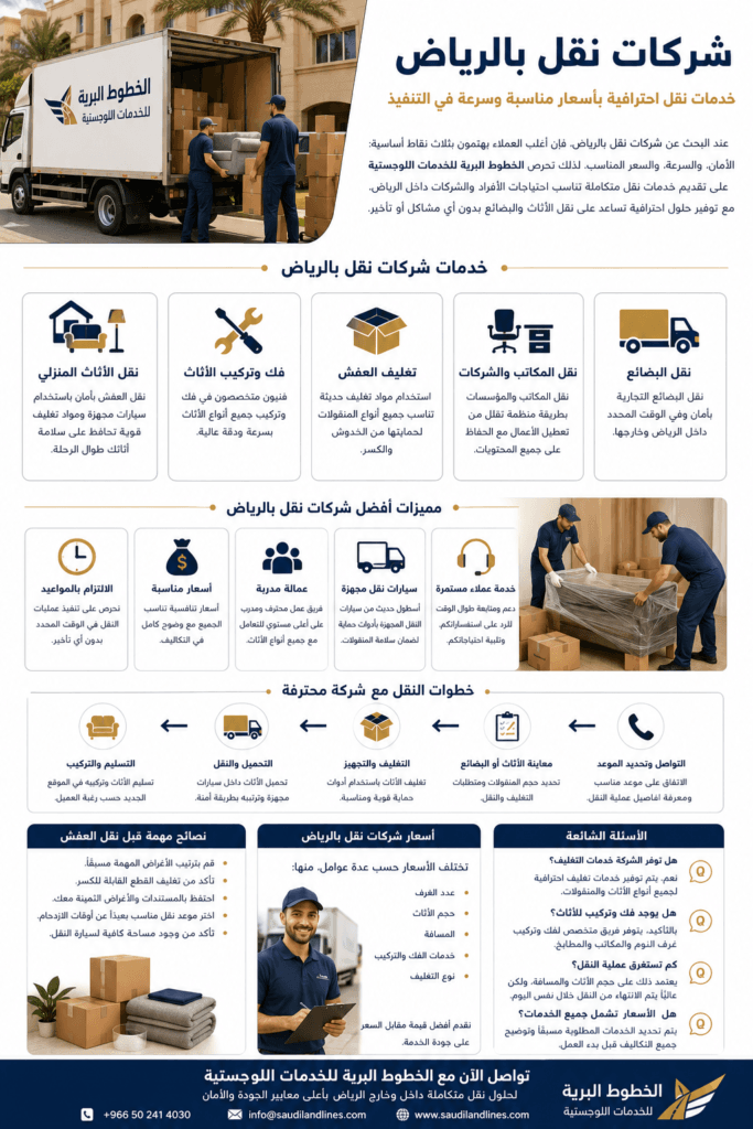 شركات نقل بالرياض – خدمات نقل احترافية