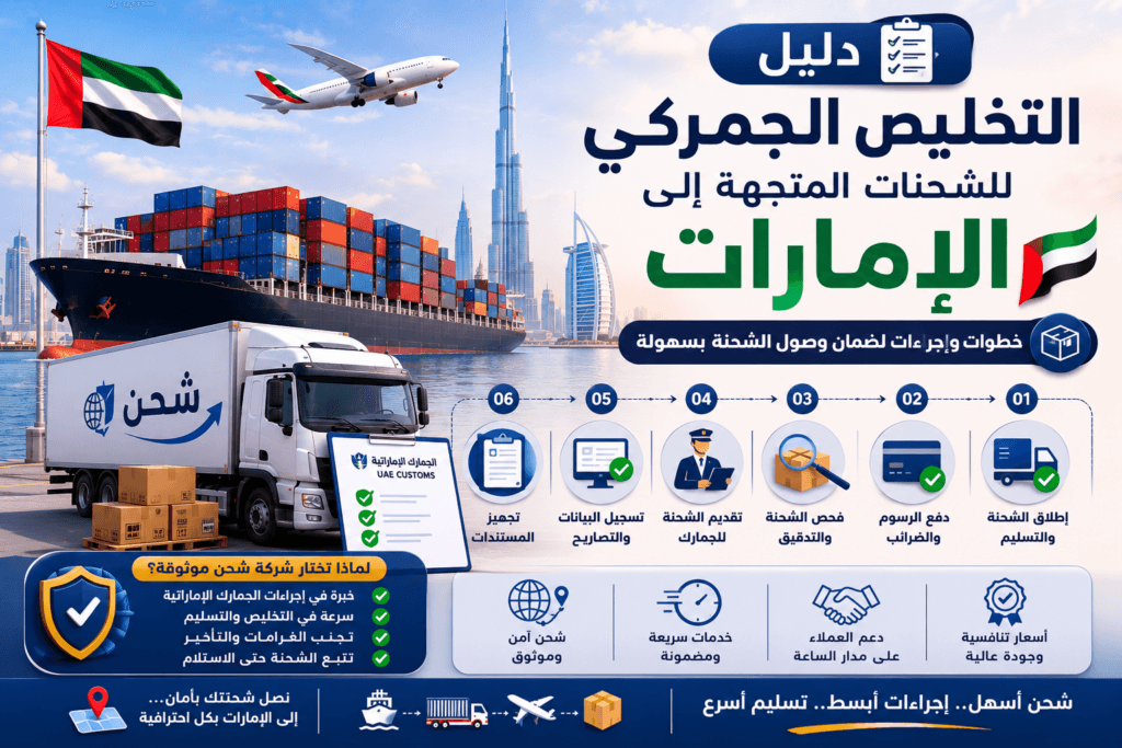 دليل التخليص الجمركي للشحنات المتجهة إلى الإمارات