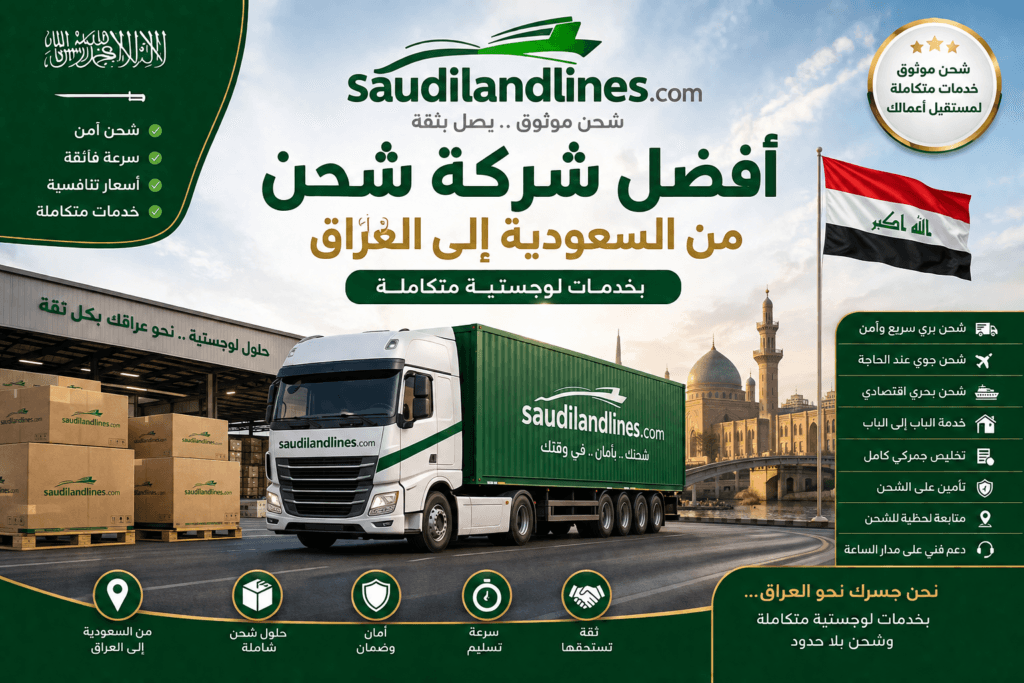 أفضل شركة شحن من السعودية إلى العراق بخدمات لوجستية متكاملة