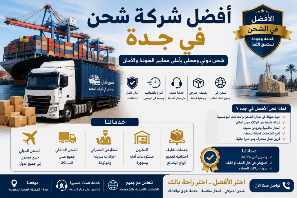 أفضل شركة شحن في جدة