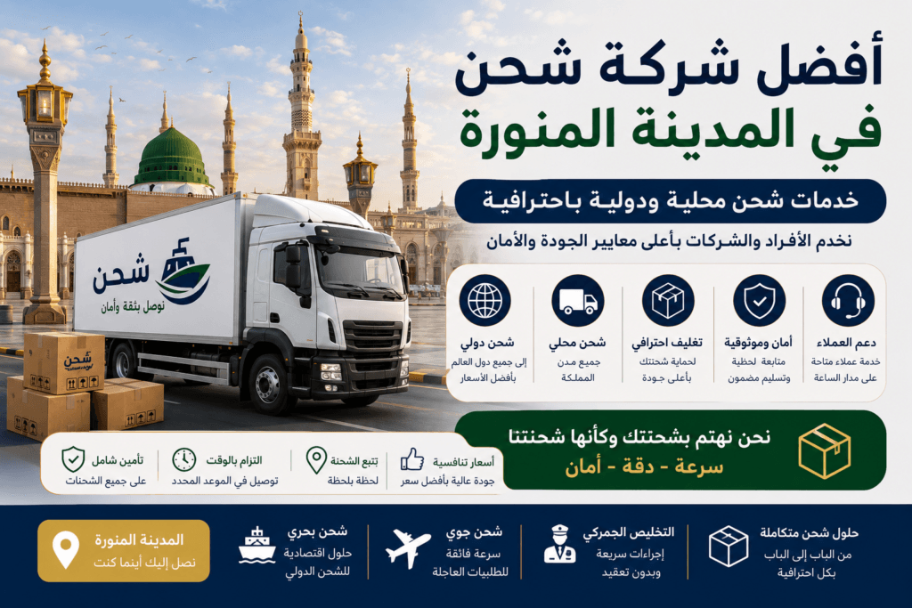 أفضل شركة شحن في المدينة المنورة