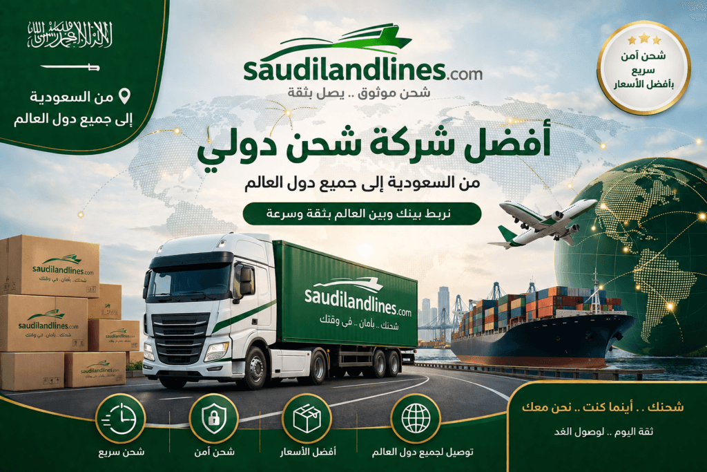 أفضل شركة شحن دولي من السعودية إلى جميع دول العالم