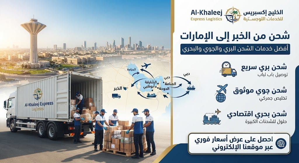 شحن من الخبر إلى الإمارات