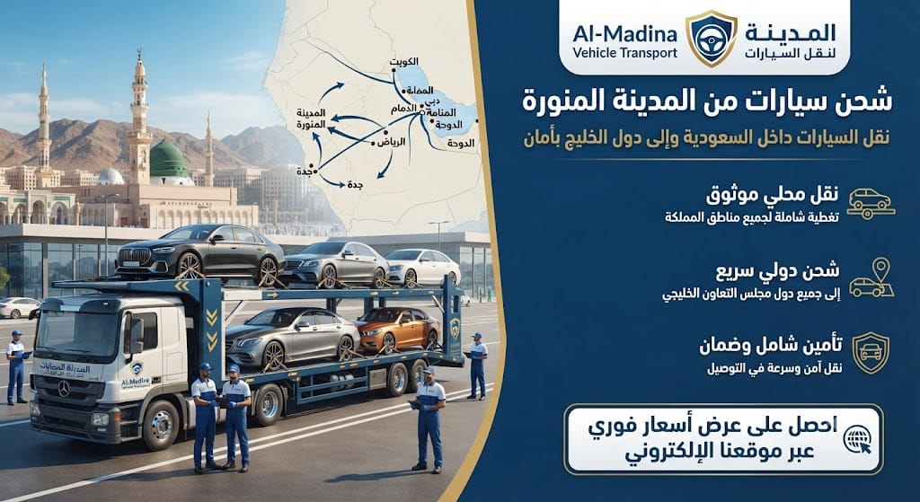 شحن سيارات من المدينة المنورة