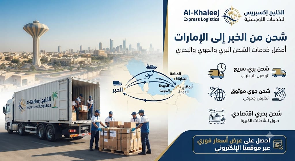 شحن من الخبر إلى الإمارات