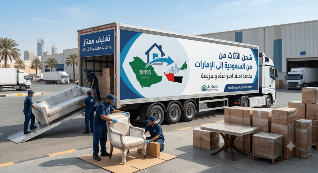 شحن الأثاث من السعودية إلى الإمارات بأمان 