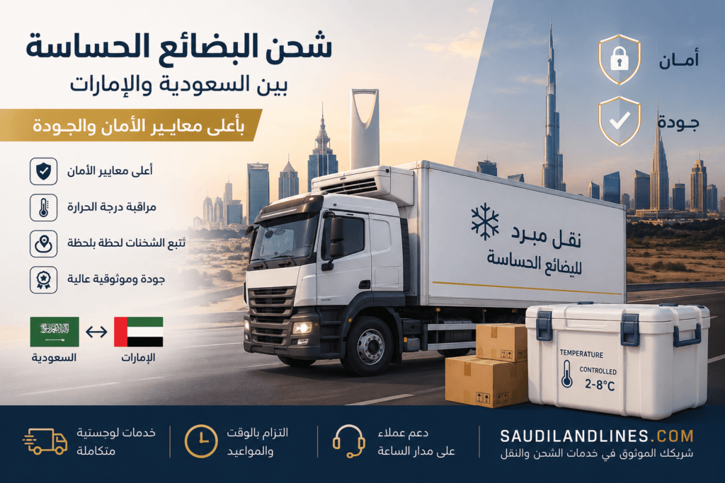 شحن البضائع الحساسة بين السعودية والإمارات