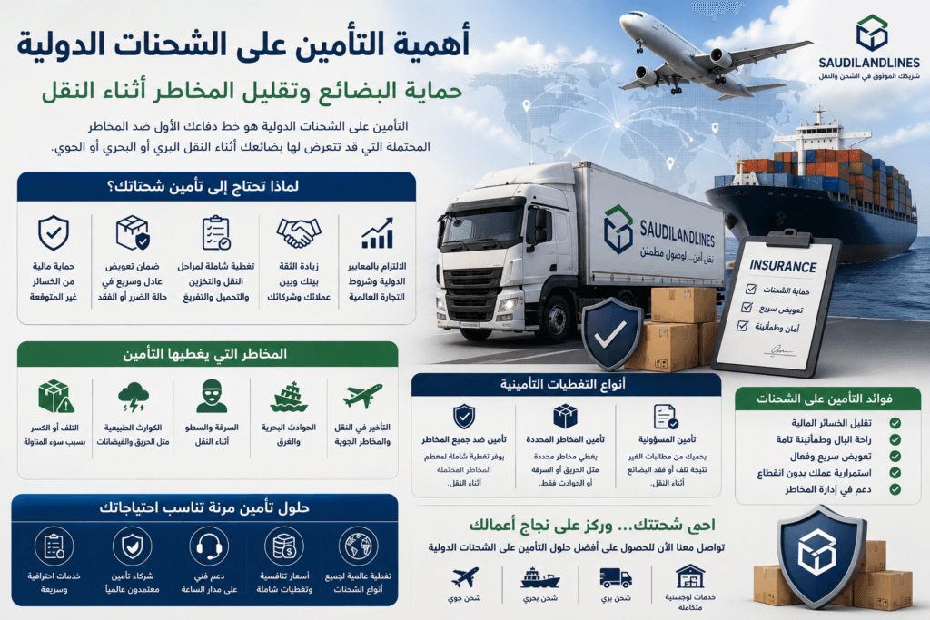 أهمية التأمين على الشحنات الدولية