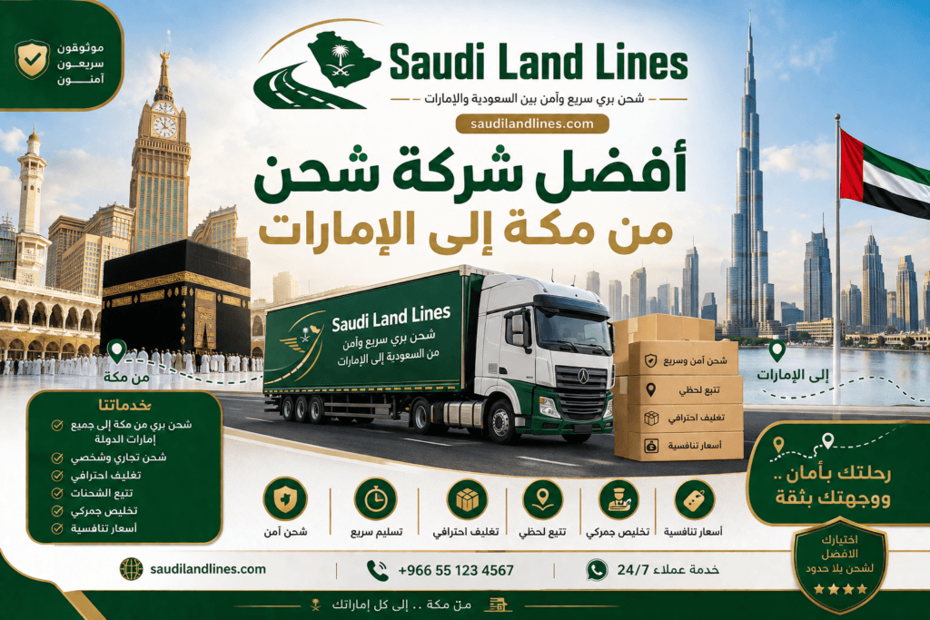 أفضل شركة شحن من مكة إلى الإمارات