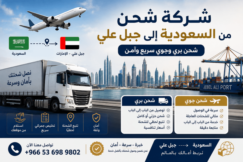 شركة شحن من السعودية إلى جبل علي